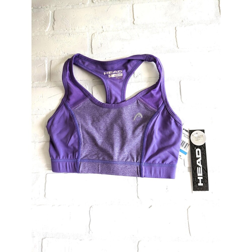 HEAD Women's Pacesetter Melange Sport Bra, Passion Flower Heather, X-Small
